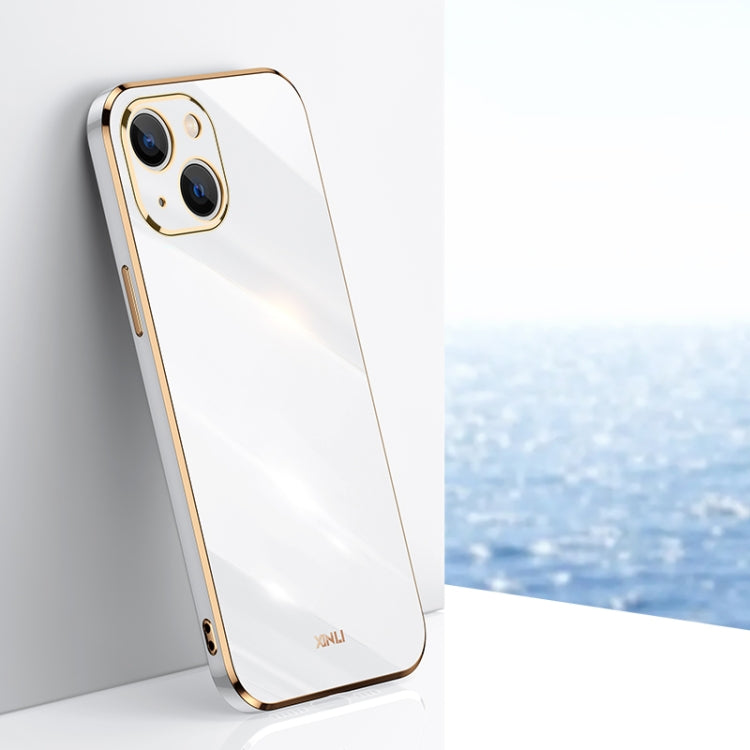 XINLI Straight Edge 6D Electroplate TPU Phone Case, For iPhone 14, For iPhone 14 Plus, For iPhone 14 Pro, For iPhone 14 Pro Max, For iPhone 13, For iPhone 13 mini