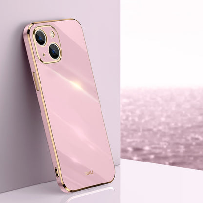 XINLI Straight Edge 6D Electroplate TPU Phone Case, For iPhone 14, For iPhone 14 Plus, For iPhone 14 Pro, For iPhone 14 Pro Max, For iPhone 13, For iPhone 13 mini