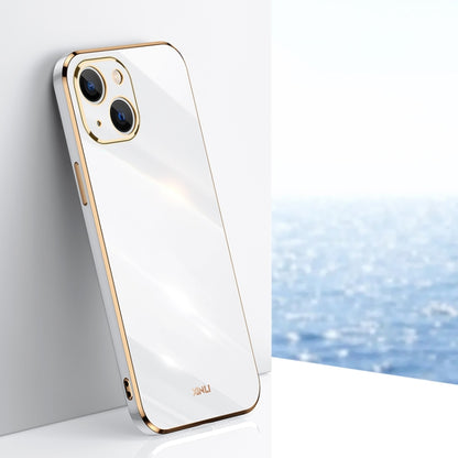 XINLI Straight Edge 6D Electroplate TPU Phone Case, For iPhone 14, For iPhone 14 Plus, For iPhone 14 Pro, For iPhone 14 Pro Max, For iPhone 13, For iPhone 13 mini