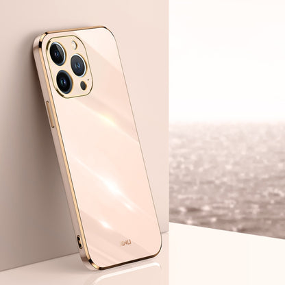XINLI Straight Edge 6D Electroplate TPU Phone Case, For iPhone 13 Pro, For iPhone 13 Pro Max
