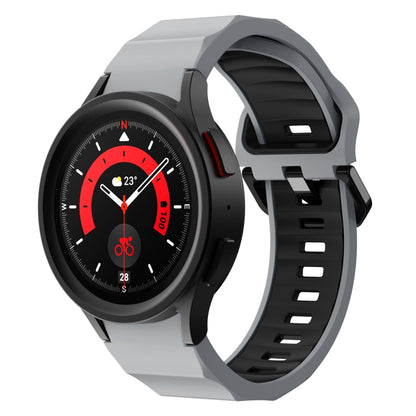 Wave Two Color Silicone Watch Band, For Samsung Galaxy Watch5 Pro