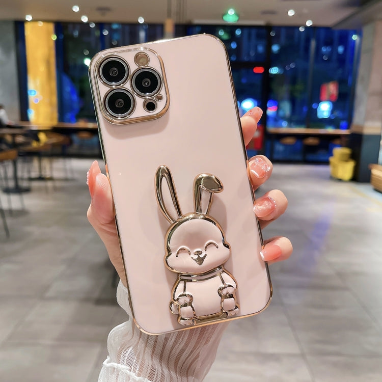 Plating Rabbit Holder Phone Case, For iPhone 14, For iPhone 14 Plus, For iPhone 14 Pro, For iPhone 14 Pro Max, For iPhone 13, For iPhone 13 Pro