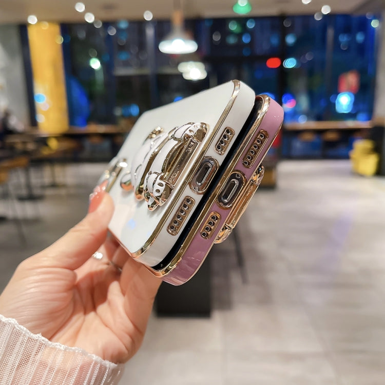 Plating Rabbit Holder Phone Case, For iPhone 14, For iPhone 14 Plus, For iPhone 14 Pro, For iPhone 14 Pro Max, For iPhone 13, For iPhone 13 Pro