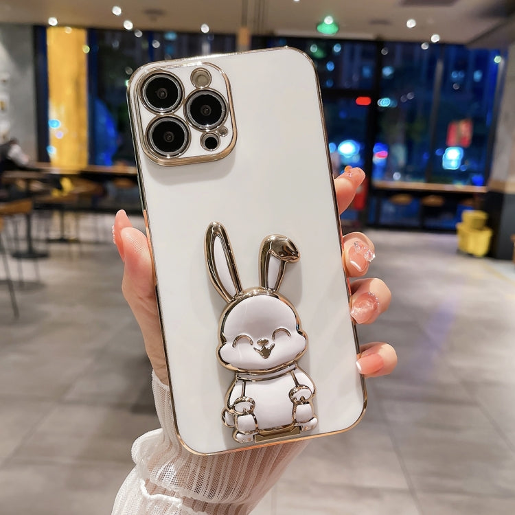 Plating Rabbit Holder Phone Case, For iPhone 14, For iPhone 14 Plus, For iPhone 14 Pro, For iPhone 14 Pro Max, For iPhone 13, For iPhone 13 Pro