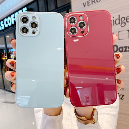 Solid Color Tempered Glass Phone Case, For iPhone 11 Pro Max, For iPhone 11 Pro, For iPhone 11