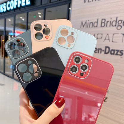 Solid Color Tempered Glass Phone Case, For iPhone 11 Pro Max, For iPhone 11 Pro, For iPhone 11