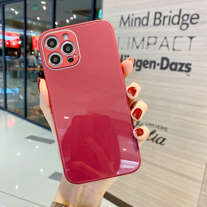 Solid Color Tempered Glass Phone Case, For iPhone 11 Pro Max, For iPhone 11 Pro, For iPhone 11