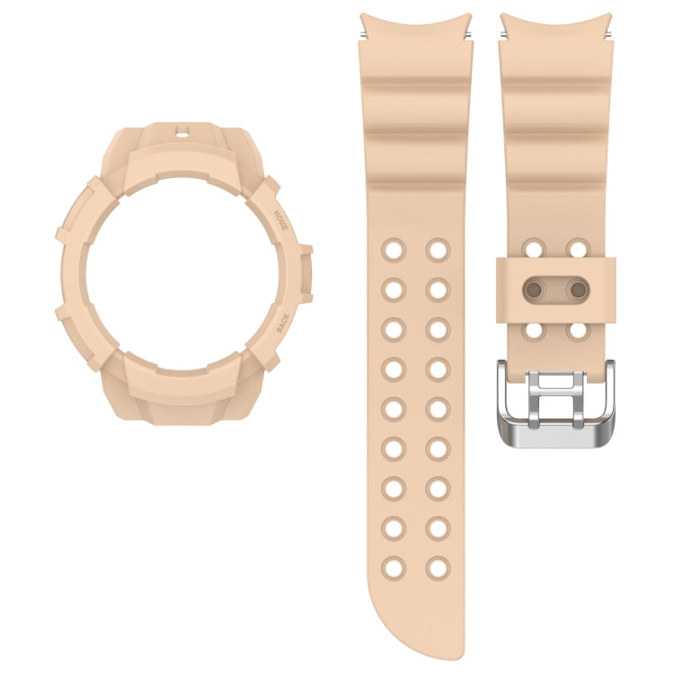 Armor Silicone Watch Band + Protective Case, For Samsung Galaxy Watch5 40mm, For Samsung Galaxy Watch5 44mm, For Samsung Galaxy Watch4 40mm, For Samsung Galaxy Watch4 44mm
