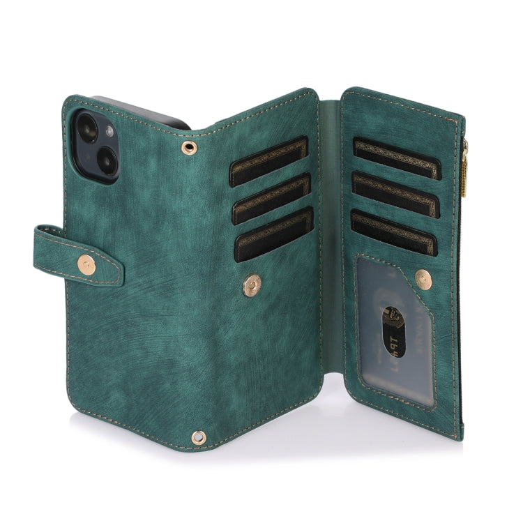 Dream 9-Card Wallet Zipper Bag Leather Phone Case, For iPhone 14, For iPhone 14 Plus, For iPhone 14 Pro, For iPhone 14 Pro Max, For iPhone 13, For iPhone 13 Pro, For iPhone 13 Pro Max, For iPhone 12 mini