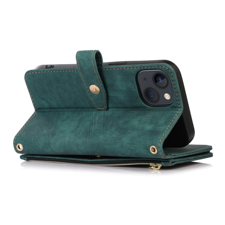 Dream 9-Card Wallet Zipper Bag Leather Phone Case, For iPhone 14, For iPhone 14 Plus, For iPhone 14 Pro, For iPhone 14 Pro Max, For iPhone 13, For iPhone 13 Pro, For iPhone 13 Pro Max, For iPhone 12 mini
