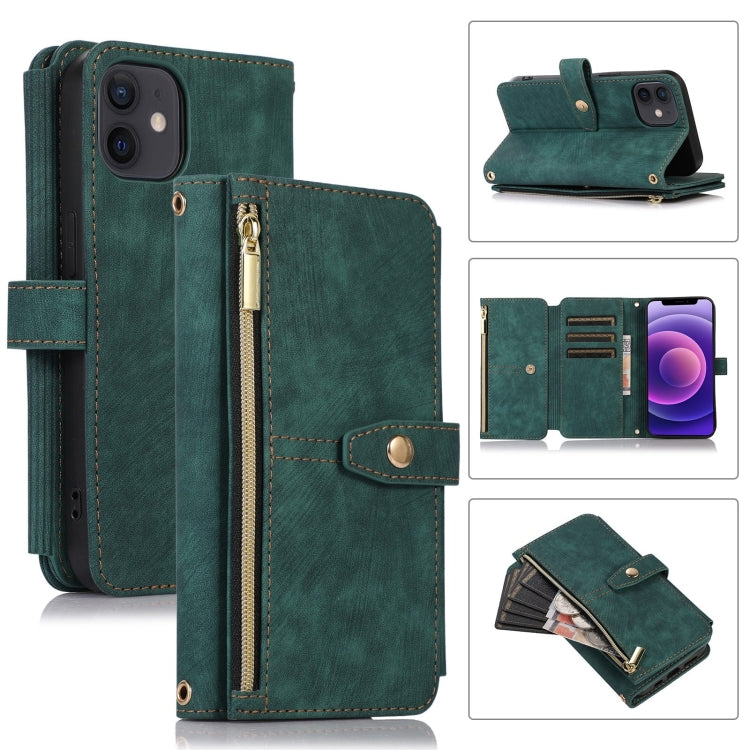 Dream 9-Card Wallet Zipper Bag Leather Phone Case, For iPhone 14, For iPhone 14 Plus, For iPhone 14 Pro, For iPhone 14 Pro Max, For iPhone 13, For iPhone 13 Pro, For iPhone 13 Pro Max, For iPhone 12 mini