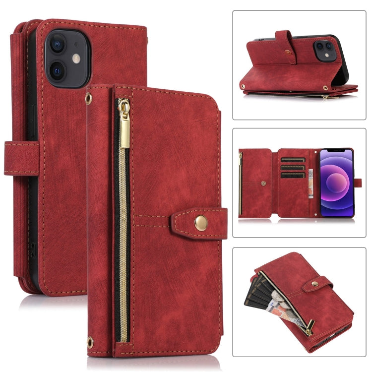Dream 9-Card Wallet Zipper Bag Leather Phone Case, For iPhone 14, For iPhone 14 Plus, For iPhone 14 Pro, For iPhone 14 Pro Max, For iPhone 13, For iPhone 13 Pro, For iPhone 13 Pro Max, For iPhone 12 mini