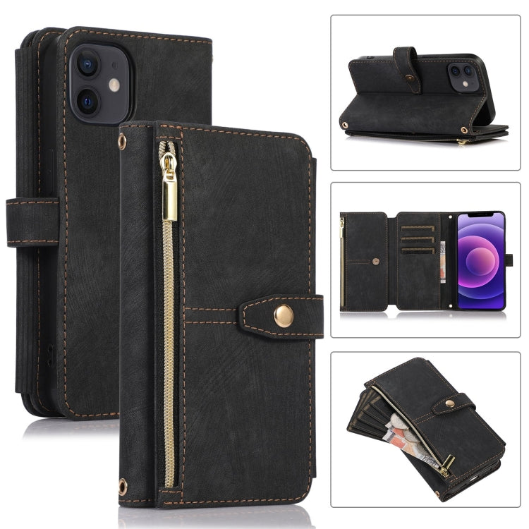 Dream 9-Card Wallet Zipper Bag Leather Phone Case, For iPhone 14, For iPhone 14 Plus, For iPhone 14 Pro, For iPhone 14 Pro Max, For iPhone 13, For iPhone 13 Pro, For iPhone 13 Pro Max, For iPhone 12 mini