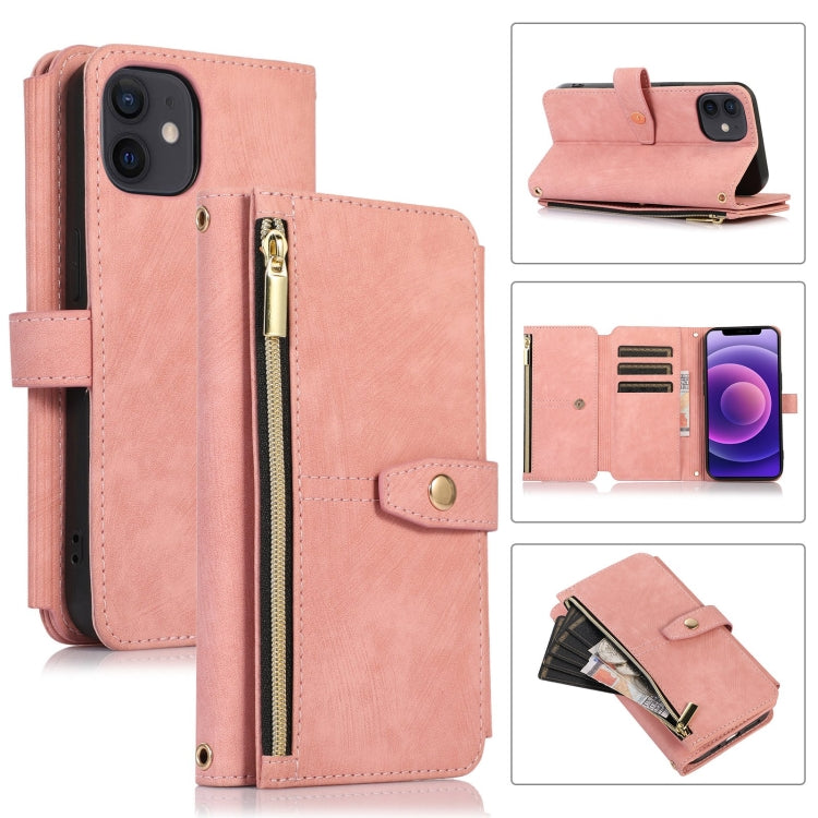 Dream 9-Card Wallet Zipper Bag Leather Phone Case, For iPhone 14, For iPhone 14 Plus, For iPhone 14 Pro, For iPhone 14 Pro Max, For iPhone 13, For iPhone 13 Pro, For iPhone 13 Pro Max, For iPhone 12 mini