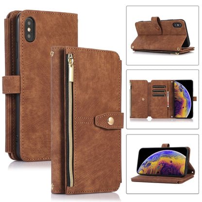 Dream 9-Card Wallet Zipper Bag Leather Phone Case, For iPhone 12, For iPhone 12 Pro, For iPhone 12 Pro Max, For iPhone 11, For iPhone 11 Pro, For iPhone 11 Pro Max, For iPhone X / XS, For iPhone XR