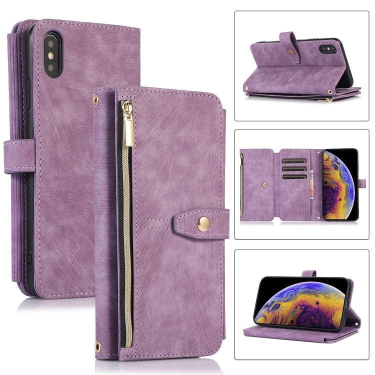 Dream 9-Card Wallet Zipper Bag Leather Phone Case, For iPhone 12, For iPhone 12 Pro, For iPhone 12 Pro Max, For iPhone 11, For iPhone 11 Pro, For iPhone 11 Pro Max, For iPhone X / XS, For iPhone XR