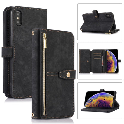 Dream 9-Card Wallet Zipper Bag Leather Phone Case, For iPhone XS Max, For iPhone SE 2022 / 2020 / 7 / 8, For iPhone 7 Plus / 8 Plus