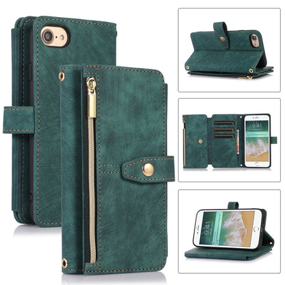 Dream 9-Card Wallet Zipper Bag Leather Phone Case, For iPhone XS Max, For iPhone SE 2022 / 2020 / 7 / 8, For iPhone 7 Plus / 8 Plus