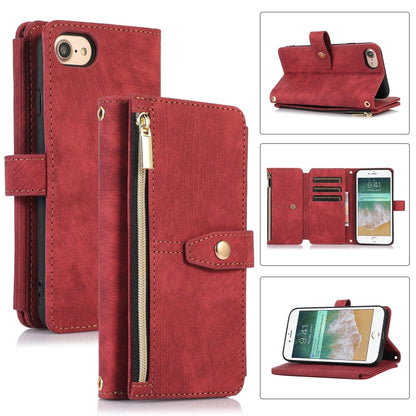 Dream 9-Card Wallet Zipper Bag Leather Phone Case, For iPhone XS Max, For iPhone SE 2022 / 2020 / 7 / 8, For iPhone 7 Plus / 8 Plus