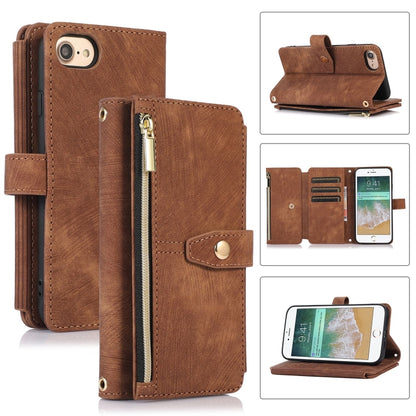 Dream 9-Card Wallet Zipper Bag Leather Phone Case, For iPhone XS Max, For iPhone SE 2022 / 2020 / 7 / 8, For iPhone 7 Plus / 8 Plus