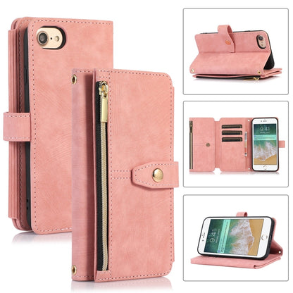 Dream 9-Card Wallet Zipper Bag Leather Phone Case, For iPhone XS Max, For iPhone SE 2022 / 2020 / 7 / 8, For iPhone 7 Plus / 8 Plus