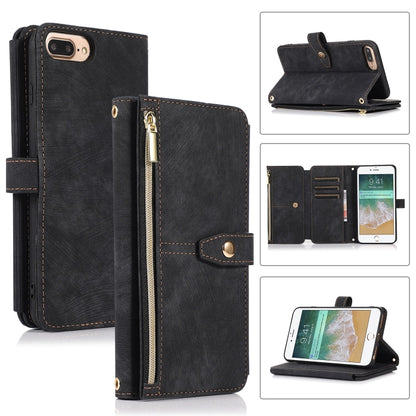 Dream 9-Card Wallet Zipper Bag Leather Phone Case, For iPhone XS Max, For iPhone SE 2022 / 2020 / 7 / 8, For iPhone 7 Plus / 8 Plus