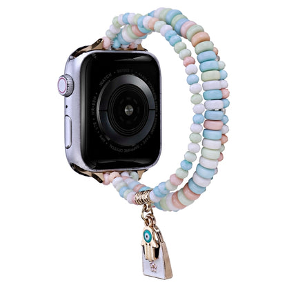 3-row Beads Watch Band, For Apple Watch Ultra 49mm / Series 8&7 45mm, For Apple Watch Series 8&7 41mm