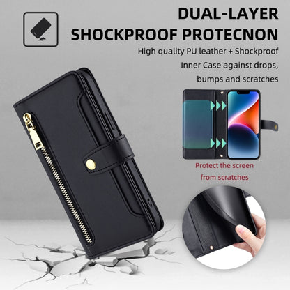 Sheep Texture Cross-body Zipper Wallet Leather Phone Case, For iPhone 14, For iPhone 14 Plus, For iPhone 14 Pro, For iPhone 14 Pro Max, For iPhone 13 mini, For iPhone 13, For iPhone 13 Pro, For iPhone 13 Pro Max