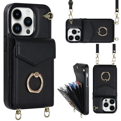 Ring Holder RFID Card Slot Phone Case with Long Lanyard, For iPhone 14, For iPhone 14 Plus, For iPhone 14 Pro, For iPhone 14 Pro Max, For Samsung Galaxy S22 5G, For Samsung Galaxy S22+ 5G, For Samsung Galaxy S22 Ultra 5G, For Samsung Galaxy S23 5G     ...