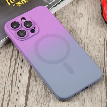 Liquid TPU Silicone Gradient MagSafe Phone Case, For iPhone 14, For iPhone 14 Plus, For iPhone 14 Pro, For iPhone 14 Pro Max, For iPhone 13, For iPhone 13 Pro, For iPhone 13 Pro Max, For iPhone 12