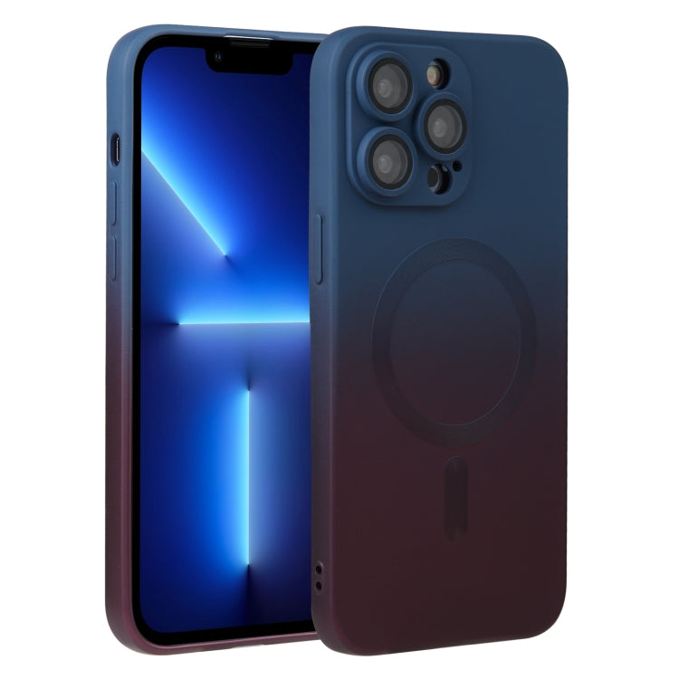Liquid TPU Silicone Gradient MagSafe Phone Case, For iPhone 14, For iPhone 14 Plus, For iPhone 14 Pro, For iPhone 14 Pro Max, For iPhone 13, For iPhone 13 Pro, For iPhone 13 Pro Max, For iPhone 12