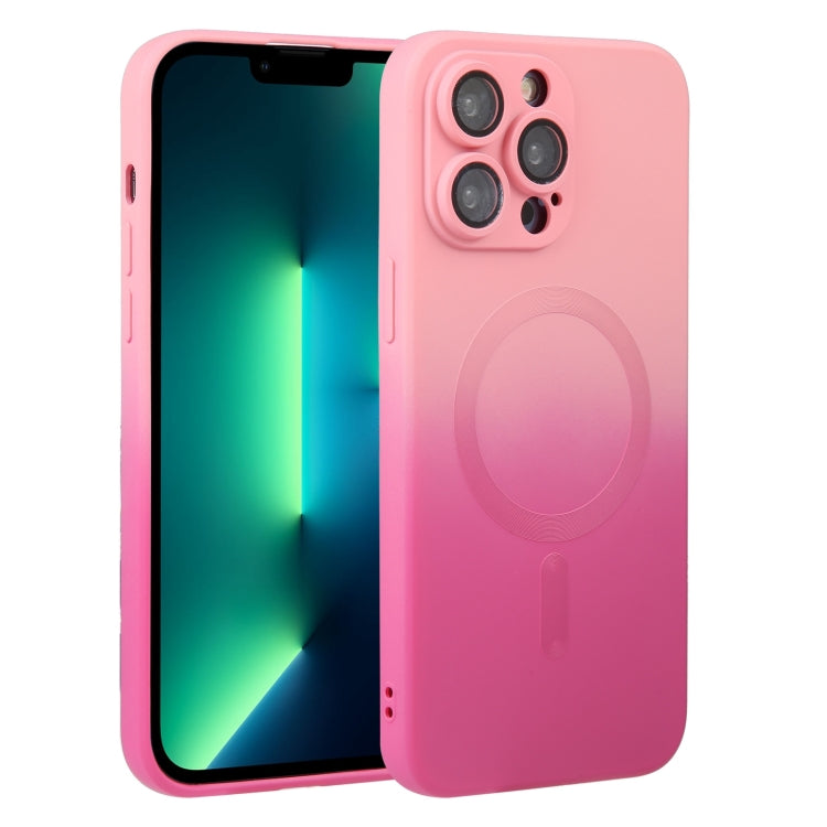 Liquid TPU Silicone Gradient MagSafe Phone Case, For iPhone 14, For iPhone 14 Plus, For iPhone 14 Pro, For iPhone 14 Pro Max, For iPhone 13, For iPhone 13 Pro, For iPhone 13 Pro Max, For iPhone 12