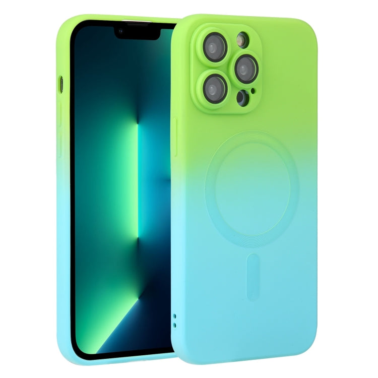 Liquid TPU Silicone Gradient MagSafe Phone Case, For iPhone 14, For iPhone 14 Plus, For iPhone 14 Pro, For iPhone 14 Pro Max, For iPhone 13, For iPhone 13 Pro, For iPhone 13 Pro Max, For iPhone 12