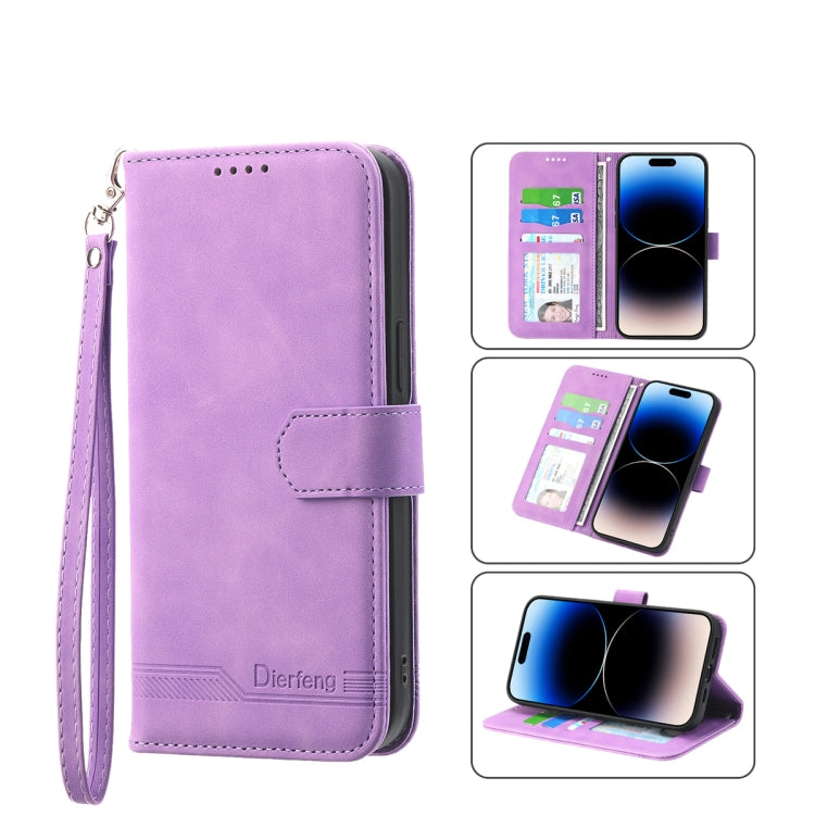Dierfeng Dream Line TPU + PU  Leather Phone Case, For iPhone 14, For iPhone 14 Plus, For iPhone 14 Pro, For iPhone 14 Pro Max, For iPhone 13, For  iPhone 13 mini, For iPhone 13 Pro, For iPhone 13 Pro Max