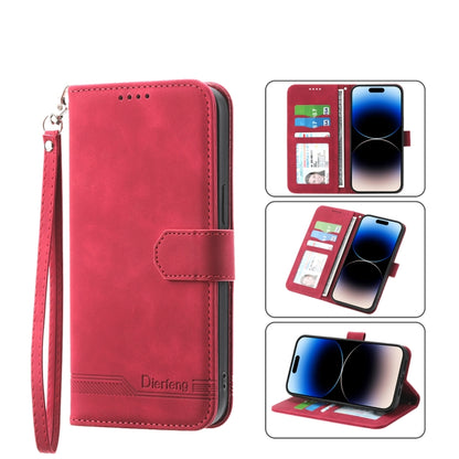 Dierfeng Dream Line TPU + PU  Leather Phone Case, For iPhone 14, For iPhone 14 Plus, For iPhone 14 Pro, For iPhone 14 Pro Max, For iPhone 13, For  iPhone 13 mini, For iPhone 13 Pro, For iPhone 13 Pro Max