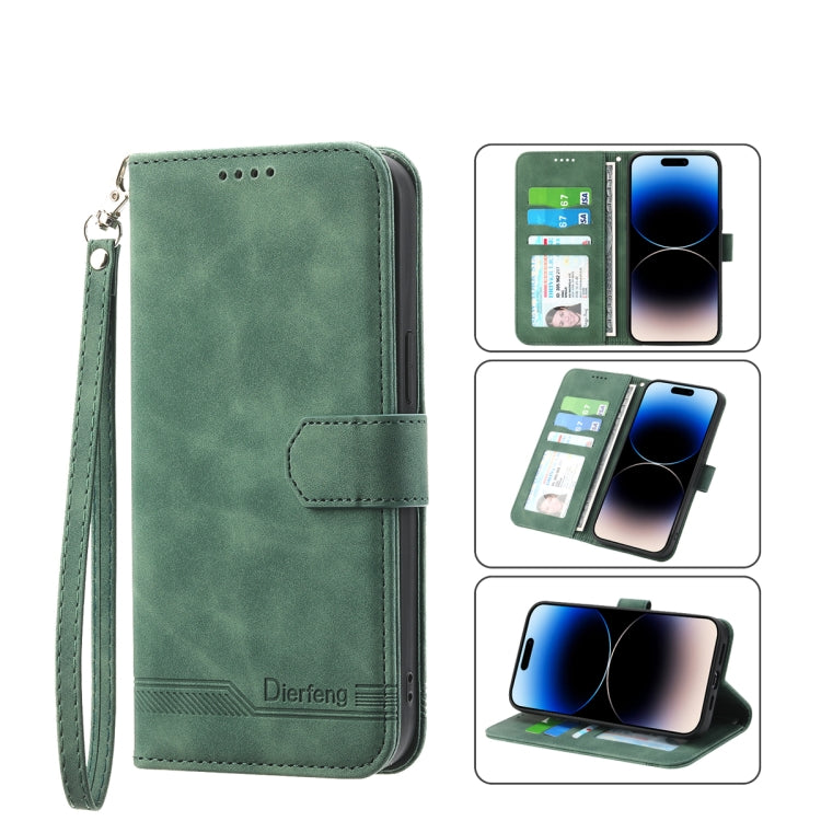 Dierfeng Dream Line TPU + PU  Leather Phone Case, For iPhone 14, For iPhone 14 Plus, For iPhone 14 Pro, For iPhone 14 Pro Max, For iPhone 13, For  iPhone 13 mini, For iPhone 13 Pro, For iPhone 13 Pro Max