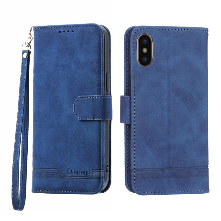 Dierfeng Dream Line TPU + PU Leather Phone Case, For iPhone XS Max, For iPhone XR, For iPhone X/XS, For iPhone 6 Plus/7 Plus/8 Plus, For iPhone 6/7/8/SE 2020/SE 2022