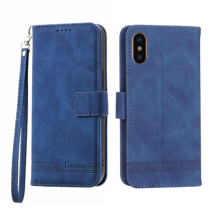 Dierfeng Dream Line TPU + PU Leather Phone Case, For iPhone XS Max, For iPhone XR, For iPhone X/XS, For iPhone 6 Plus/7 Plus/8 Plus, For iPhone 6/7/8/SE 2020/SE 2022