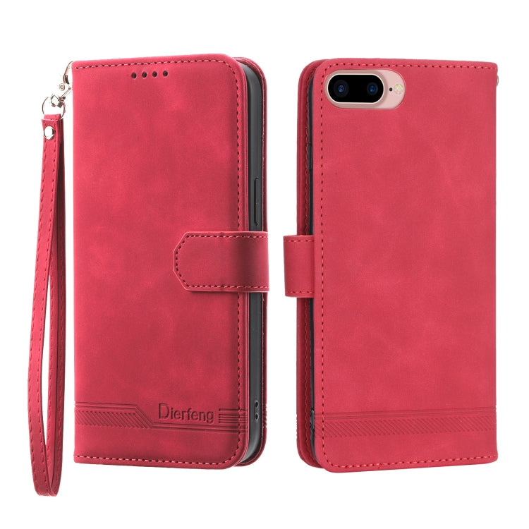 Dierfeng Dream Line TPU + PU Leather Phone Case, For iPhone XS Max, For iPhone XR, For iPhone X/XS, For iPhone 6 Plus/7 Plus/8 Plus, For iPhone 6/7/8/SE 2020/SE 2022