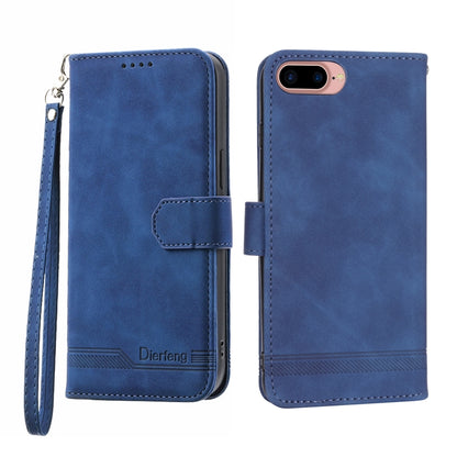 Dierfeng Dream Line TPU + PU Leather Phone Case, For iPhone XS Max, For iPhone XR, For iPhone X/XS, For iPhone 6 Plus/7 Plus/8 Plus, For iPhone 6/7/8/SE 2020/SE 2022