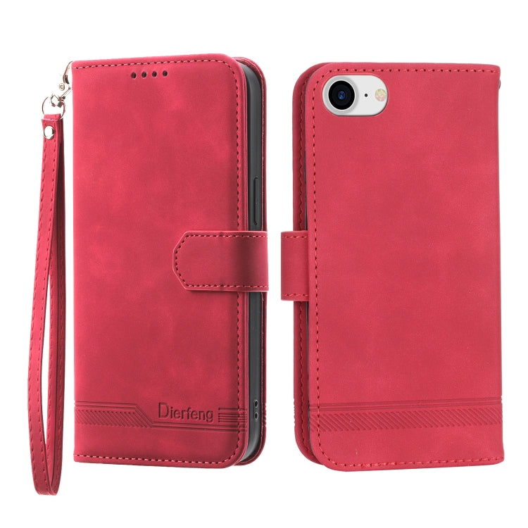 Dierfeng Dream Line TPU + PU Leather Phone Case, For iPhone XS Max, For iPhone XR, For iPhone X/XS, For iPhone 6 Plus/7 Plus/8 Plus, For iPhone 6/7/8/SE 2020/SE 2022