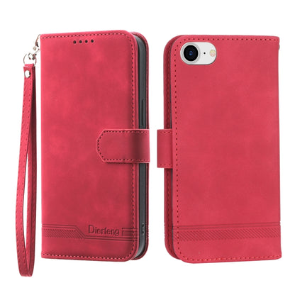 Dierfeng Dream Line TPU + PU Leather Phone Case, For iPhone XS Max, For iPhone XR, For iPhone X/XS, For iPhone 6 Plus/7 Plus/8 Plus, For iPhone 6/7/8/SE 2020/SE 2022