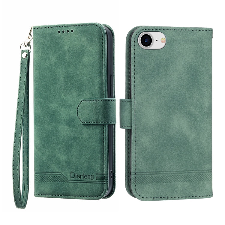 Dierfeng Dream Line TPU + PU Leather Phone Case, For iPhone XS Max, For iPhone XR, For iPhone X/XS, For iPhone 6 Plus/7 Plus/8 Plus, For iPhone 6/7/8/SE 2020/SE 2022