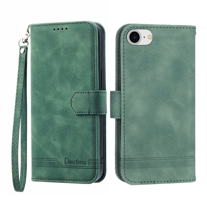 Dierfeng Dream Line TPU + PU Leather Phone Case, For iPhone XS Max, For iPhone XR, For iPhone X/XS, For iPhone 6 Plus/7 Plus/8 Plus, For iPhone 6/7/8/SE 2020/SE 2022