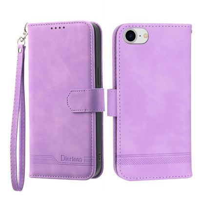 Dierfeng Dream Line TPU + PU Leather Phone Case, For iPhone XS Max, For iPhone XR, For iPhone X/XS, For iPhone 6 Plus/7 Plus/8 Plus, For iPhone 6/7/8/SE 2020/SE 2022