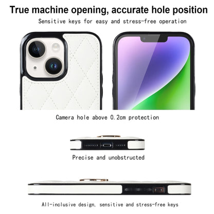 Rhombic PU Leather Phone Case with Ring Holder, For iPhone 14, For iPhone 14 Plus, For iPhone 14 Pro, For iPhone 14 Pro Max, For iPhone 13 mini, For iPhone 13
