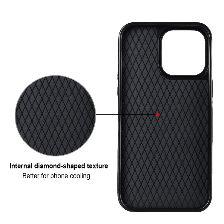 Rhombic PU Leather Phone Case with Ring Holder, For iPhone 13 Pro, For iPhone 13 Pro Max, For iPhone 12 mini, For iPhone 12 / 12 Pro, For iPhone 12 Pro Max, For iPhone 11