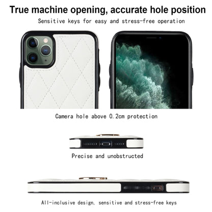Rhombic PU Leather Phone Case with Ring Holder, For iPhone 11 Pro, For iPhone 11 Pro Max, For iPhone X / XS, For iPhone XR, For iPhone XS Max, For iPhone SE 2020 / SE 2022 / 7 / 8