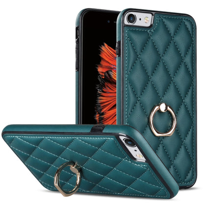 Rhombic PU Leather Phone Case with Ring Holder, For iPhone 11 Pro, For iPhone 11 Pro Max, For iPhone X / XS, For iPhone XR, For iPhone XS Max, For iPhone SE 2020 / SE 2022 / 7 / 8