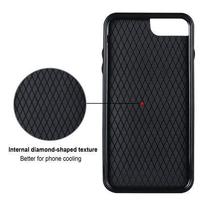 Rhombic PU Leather Phone Case with Ring Holder, For iPhone 7 Plus / 8 Plus